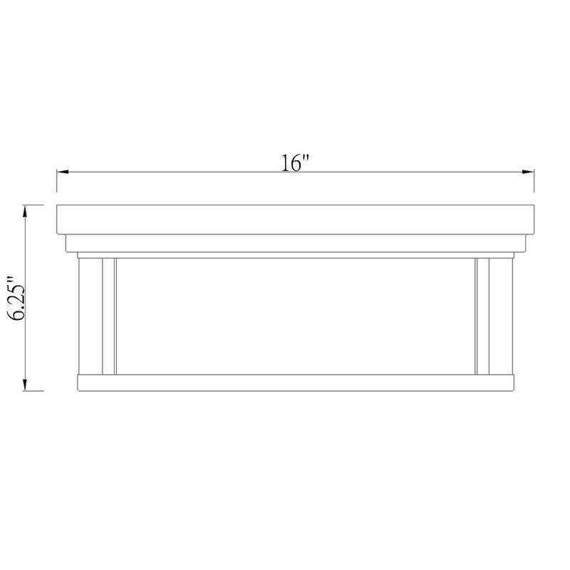 Z-Lite Willow 3 Light 16" Wide Flush Mount Drum Ceiling Fixture