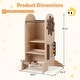 preview thumbnail 3 of 8, Gymax Toddler Step Stool Kids Kitchen Standing Tower w/ Adjustable