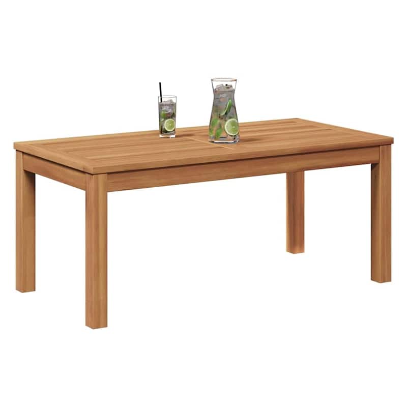 vidaXL Garden Table Natural 95 x 45 x 40 cm Solid teak wood - 37.4 x 17.7 x 15.7