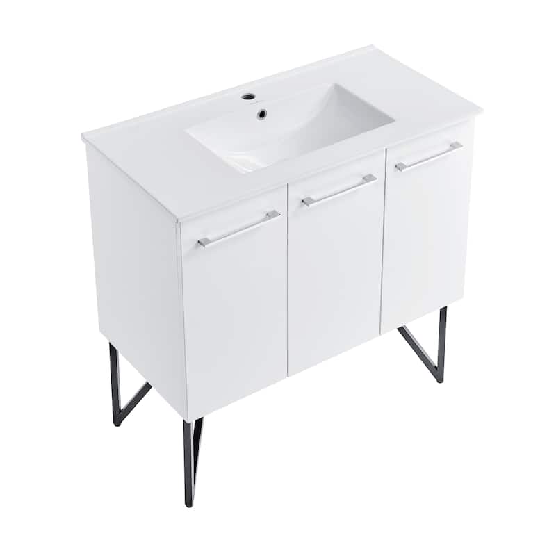Swiss Madison Annecy 36" Single, Two Doors, One Drawer, Bathroom Vanity