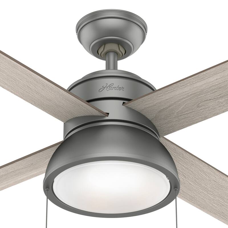 Hunter 52" Loki Ceiling Fan with LED Light Kit and Pull Chain - Transitional, Modern-Contemporary