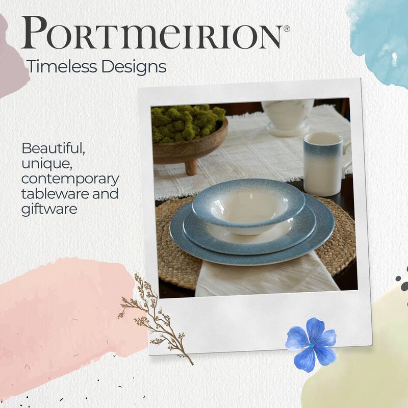Portmeirion Set of 4 Potters Mist Breakfast Mugs