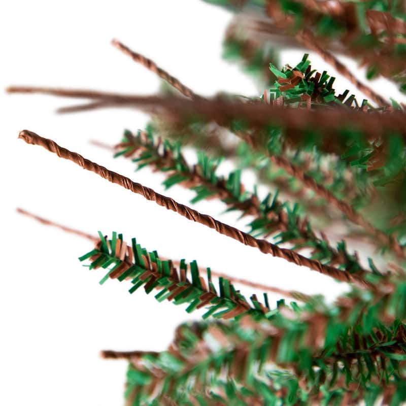 Medium Two-Tone Warsaw Twig Artificial Christmas Tree - 6' - Unlit - 6 Foot