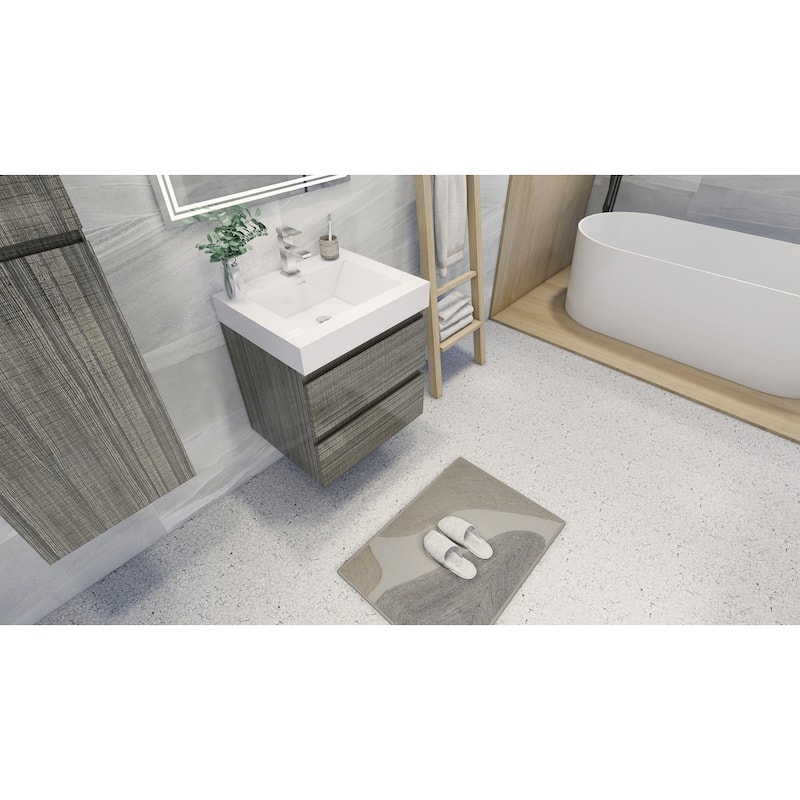 Baillie 24'' Wall-Mounted Vanity with Reinforced Acrylic Sink
