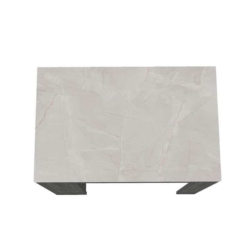 biza Marble Counter Height Table Top Kitchen Island