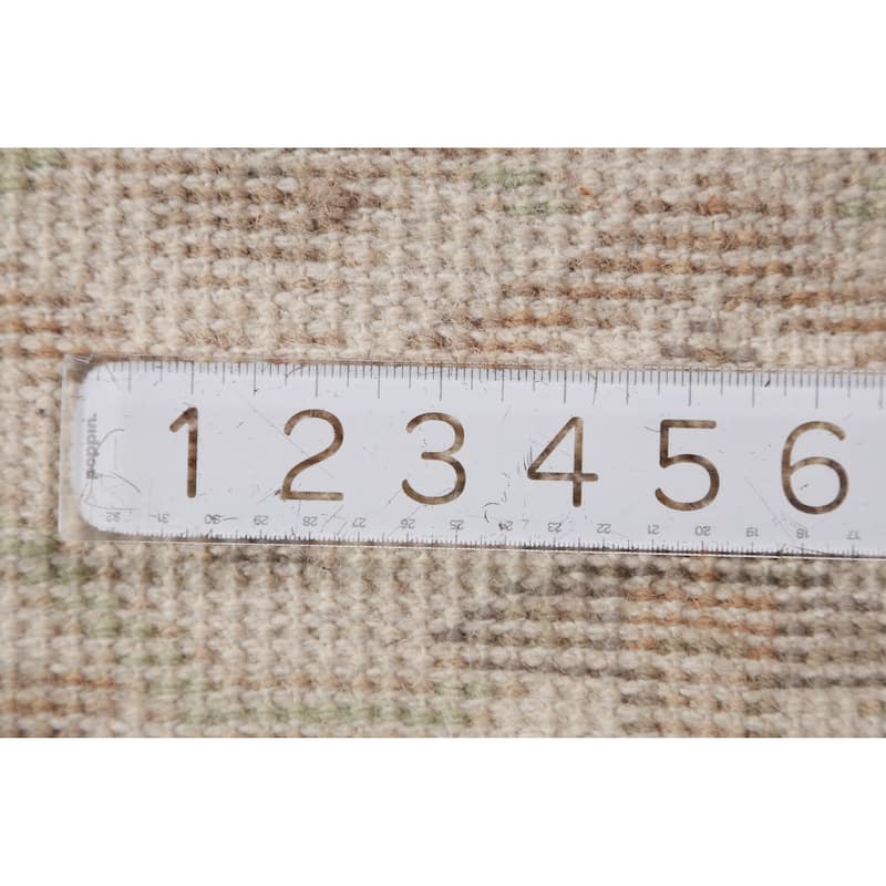 Light Brown Transitional Oushak Runner Rug Handmade Wool Carpet - 2'8" x 7'11"
