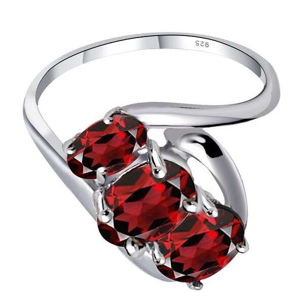 garnet crystal ring