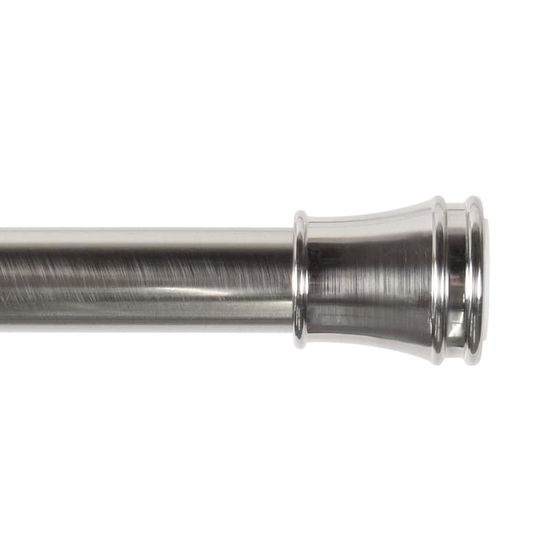 Kenney Twist & Fit 1" Tension Utility Rod, 48-84" - Brushed Nickel