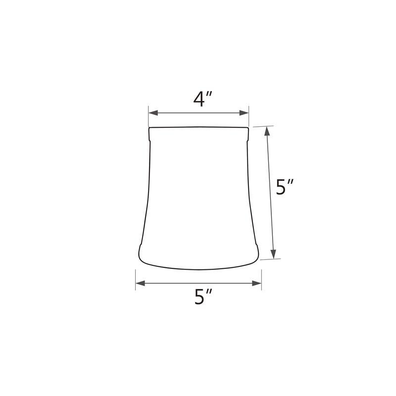 Aspen Creative Bell Chandelier Clip-On Lamp Shade (5 Pack), Two-Tone Black, (4" x 5" x 5")