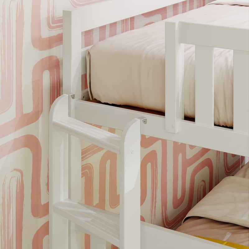 Max and Lily Twin over Twin Bunk Bed with Ladder on End