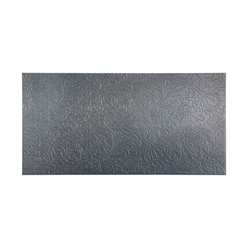 FASÄDE Nettle 4-foot x 8-foot PVC Wall Panel in Galvanized Steel - Silver - 4 x 8