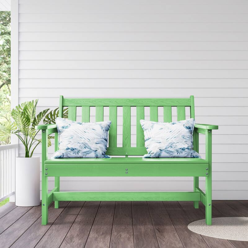 Outdoor 2-Person Garden Bench 42.92-in W x 35.83-in H