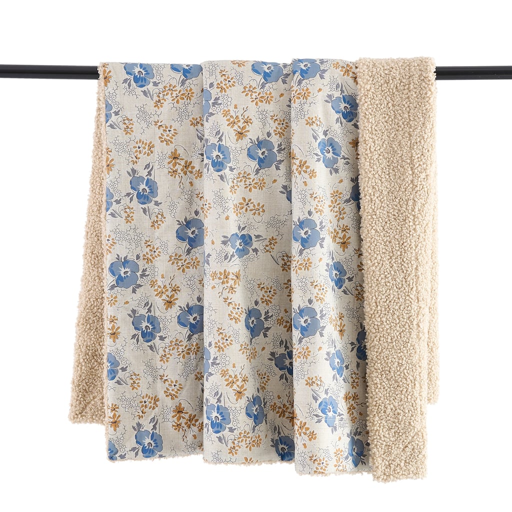Tasha Polizzi for Paseo Road Western Design Teddy-Backed Bouclé Plush Throw, 50" x 60"