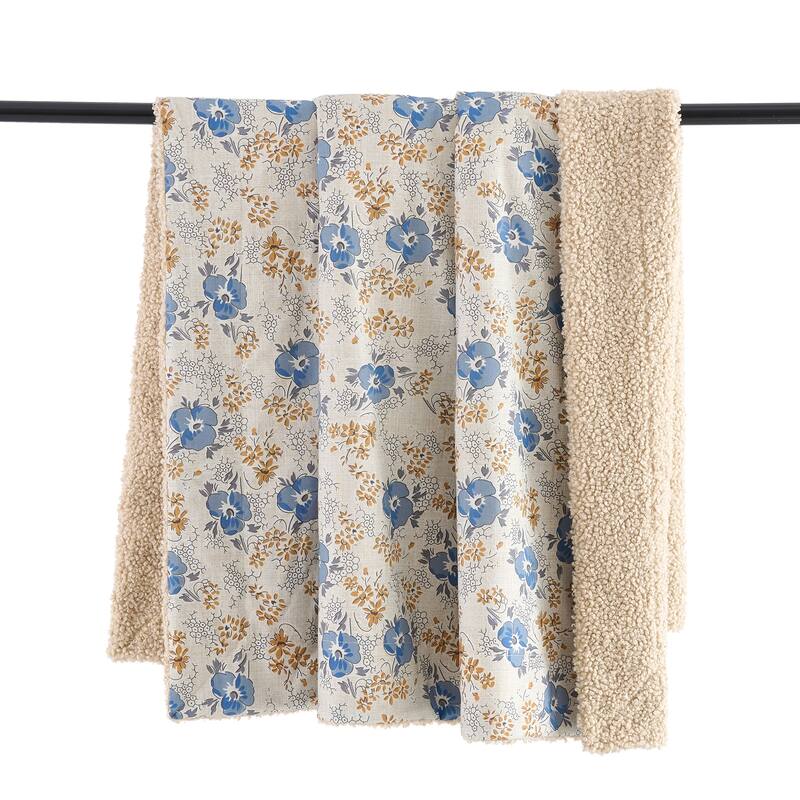 Tasha Polizzi for Paseo Road Western Design Teddy-Backed Bouclé Plush Throw, 50" x 60" - Sandra