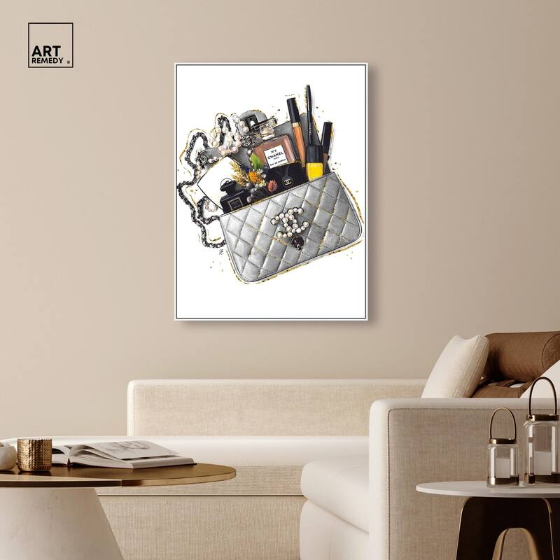 Grey Treasure Bag Canvas by Art Remedy