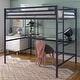 preview thumbnail 13 of 21, The Novogratz Maxwell Metal Loft Bed with Desk & Shelves