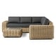 preview thumbnail 16 of 26, Poly & Bark Puglia Outdoor/Patio Corner Sectional Set with Coffee Table