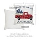 preview thumbnail 3 of 3, Proud To Be An American Blue Stars On Red Truck Pillow 18x18