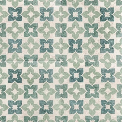 The Tile Life Phlox 8x8 Green Porcelain Floor & Wall Tile