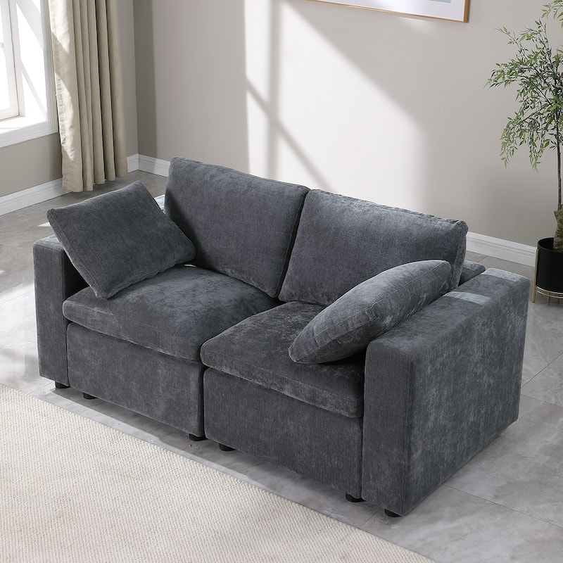 Modular Sectional Sofa, Convertible U Shaped Sofa Couch, Modular Sectionals with Ottomans