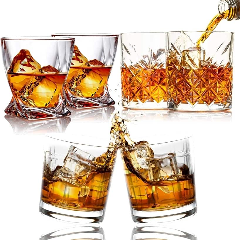 Bezrat Multi Style Whiskey Glasses Set of 6