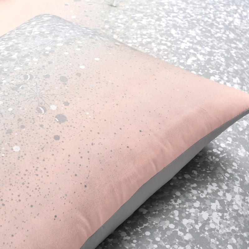 Lush Decor Glitter Ombre Metallic Print Comforter Set