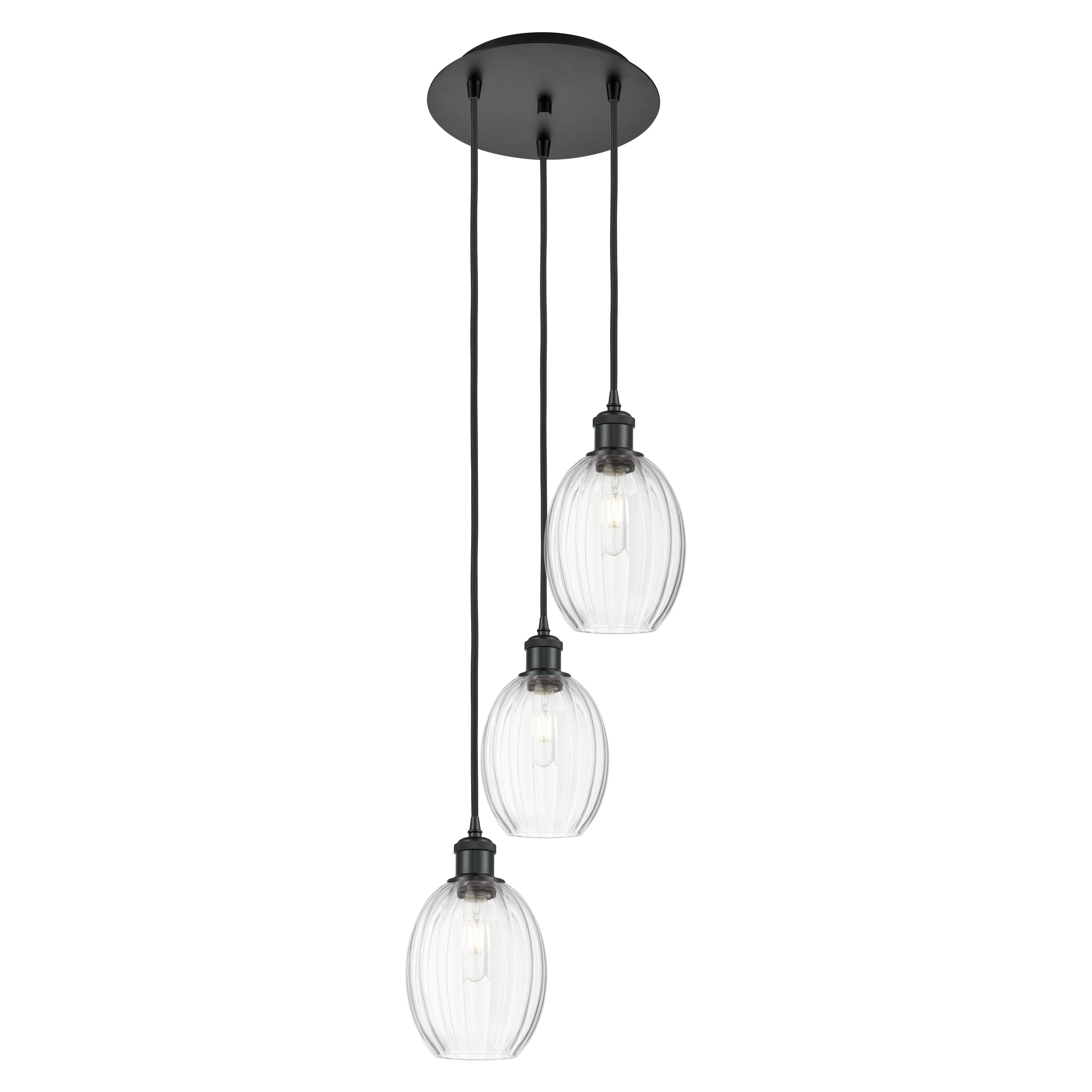 Innovations Lighting Endless Possibilities Ballston - Preston - 3 Light 13" Bulb Shade Cord Hung Multi Pendant