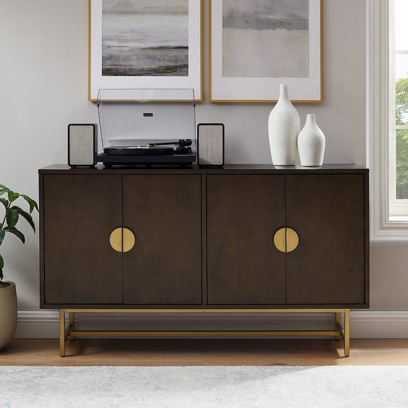 Crosley Blair Sideboard Dark Brown/Gold