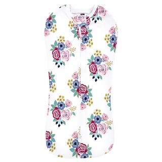 Hudson Baby Infant Girl Sleep Pod, Blush Navy Floral, 0-2 Months - Blush Navy Floral - 0-2 Months