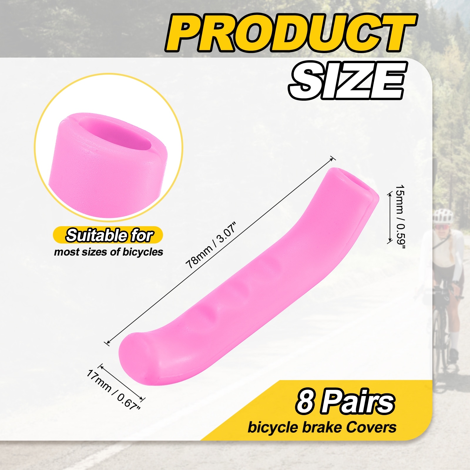 Bicycle Brake Lever Covers, Brake Grips Anti-Slip Sleeve Handle Protection Cover for (Mountain Bike/Road Bicycle)
