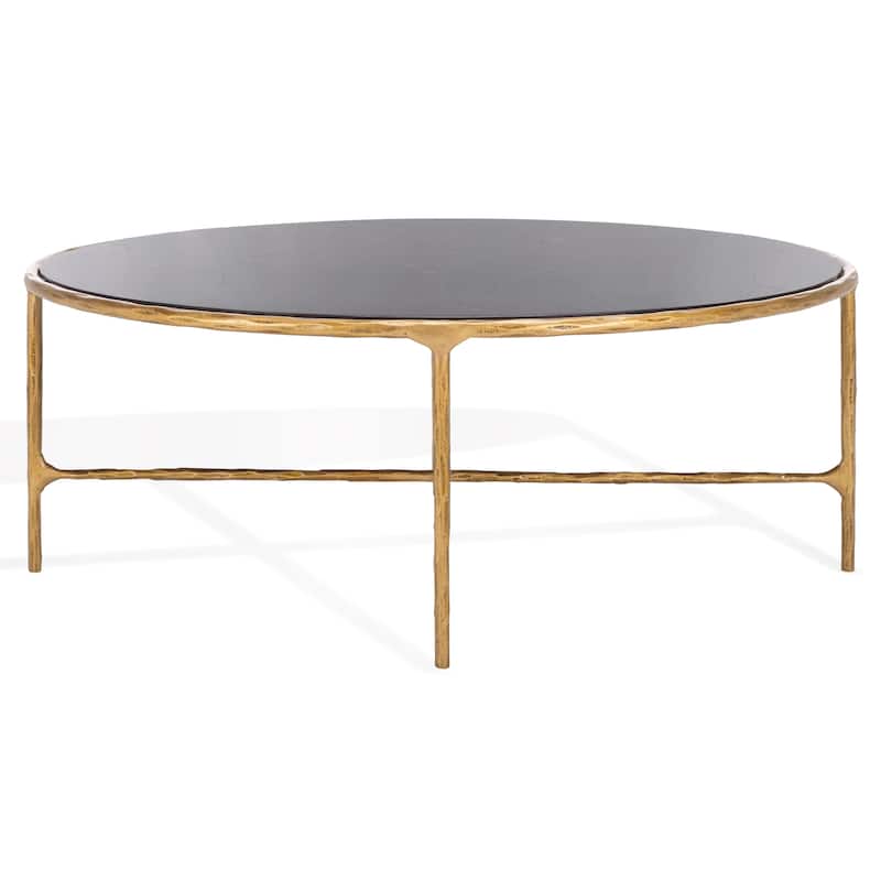 SAFAVIEH Couture Kathleen Oval Metal Coffee Table - 40 In W x 30 In D x 15 In H - 40"W x 30"D x 15"H