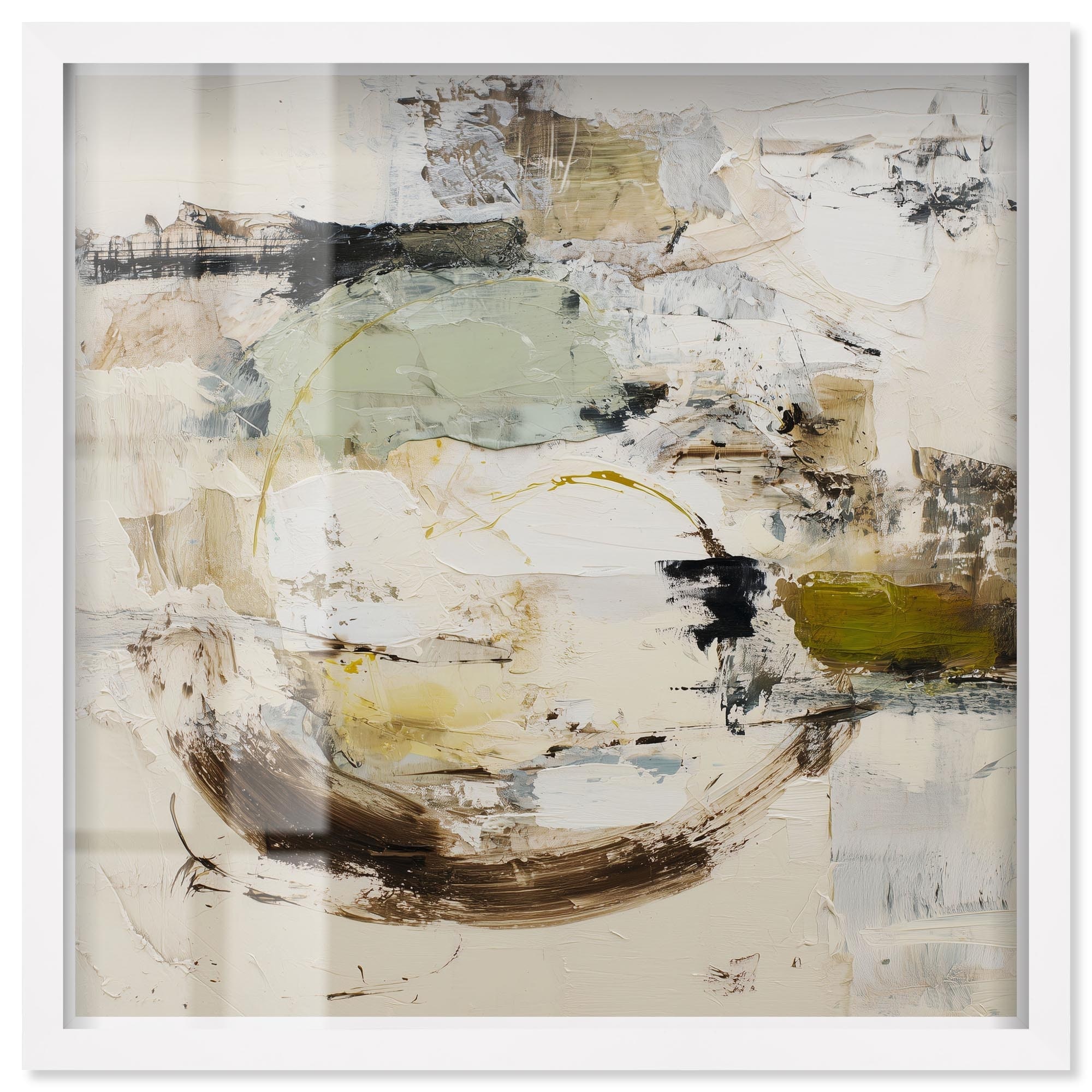 Neutral Palette II Modern Wall Decor Shadowbox Print by Art Remedy