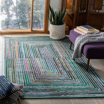 SAFAVIEH Handmade Nantucket Bodhild Contemporary Cotton Rug