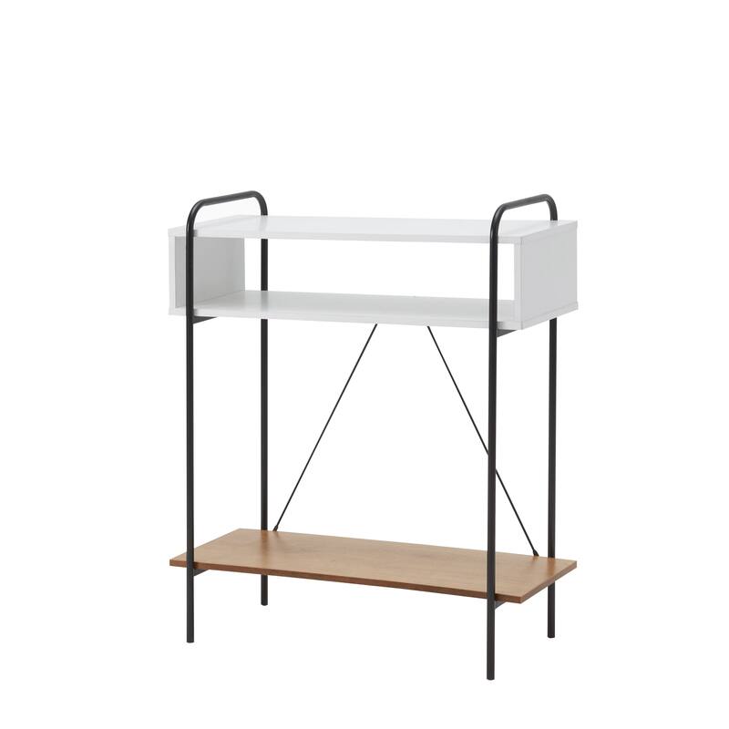 Furniture of America Benno Modern 31-inch Console Table with 2 Storage Shelves and Metal Frame Legs
