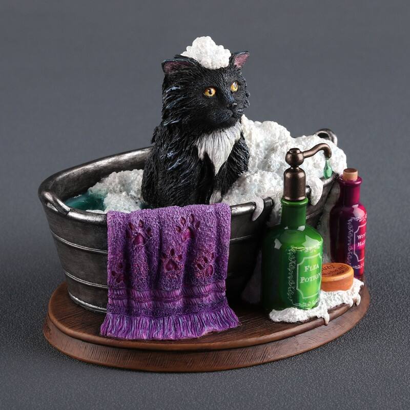 5.51 inches Width Polyresin Bath Time Figurine Multicolor Finish Figurine