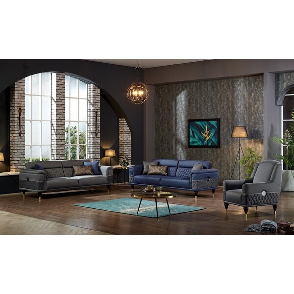 Shop Tulliso Living Room Convertible Sleeper Sofa Wood ...