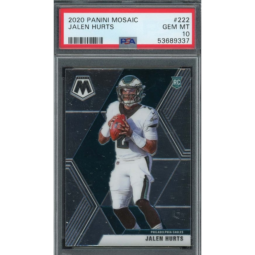 Jalen Hurts 2020 Panini Mosaic Football Rookie Card #222 Graded PSA 10 -  Black - 8'6" x 11'6" - Overstock - 40995926