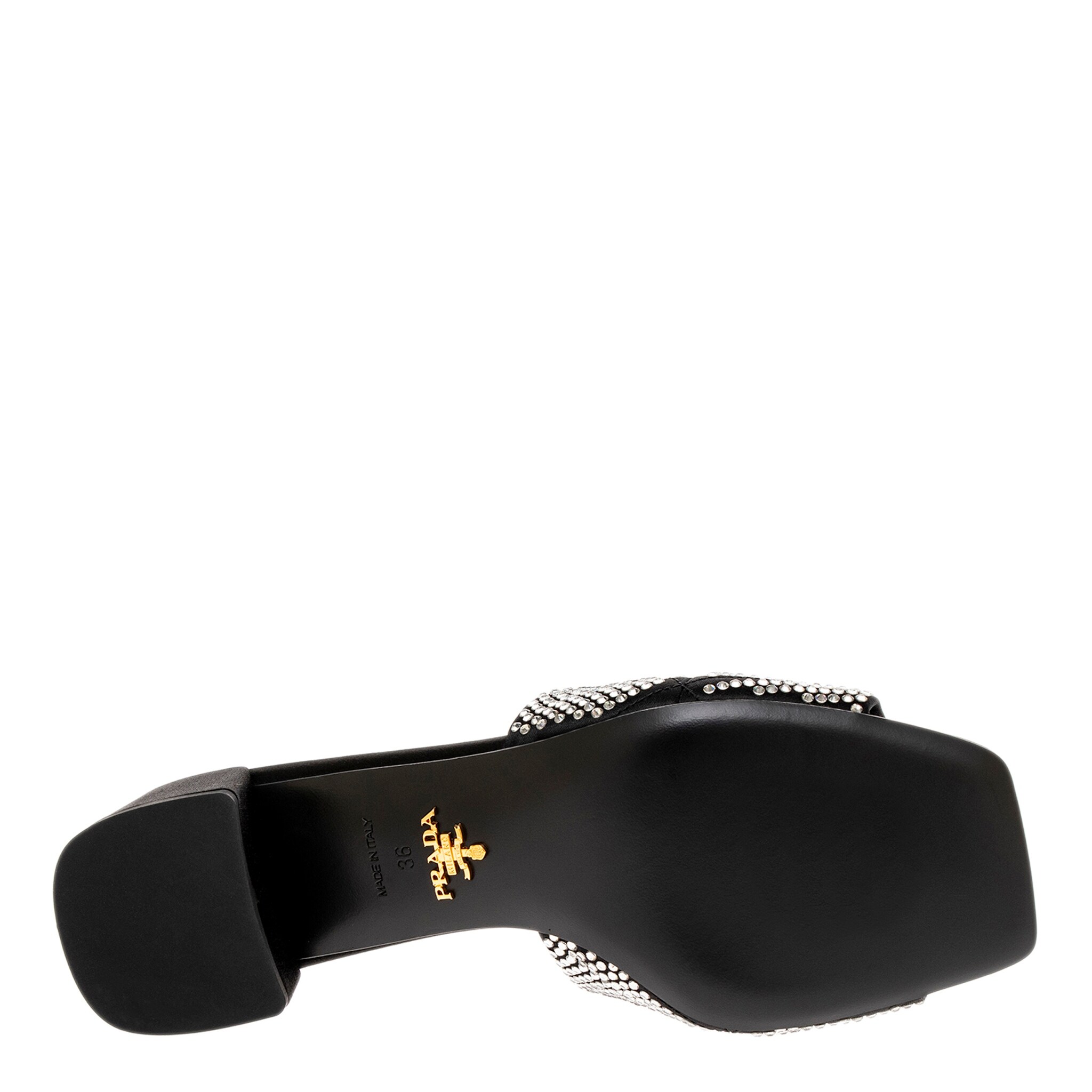 Prada Crystal Embellished Slides - Overstock - 43005266