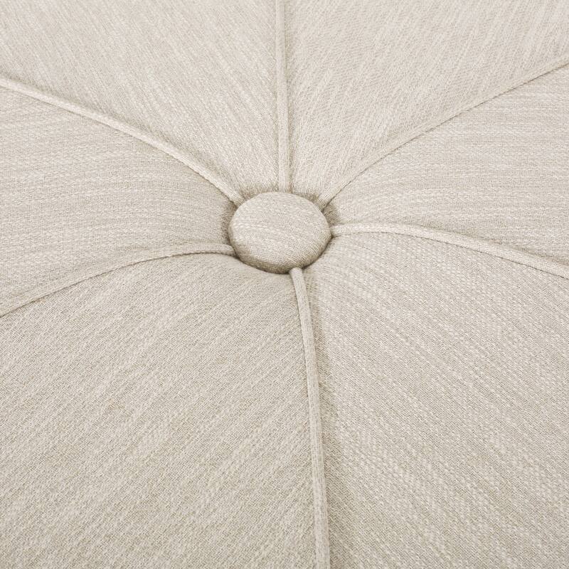 Birdsong Upholstered Round Ottoman by Christopher Knight Home
