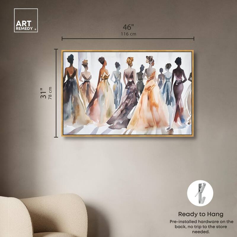Model Lineup Canvas by Art Remedy