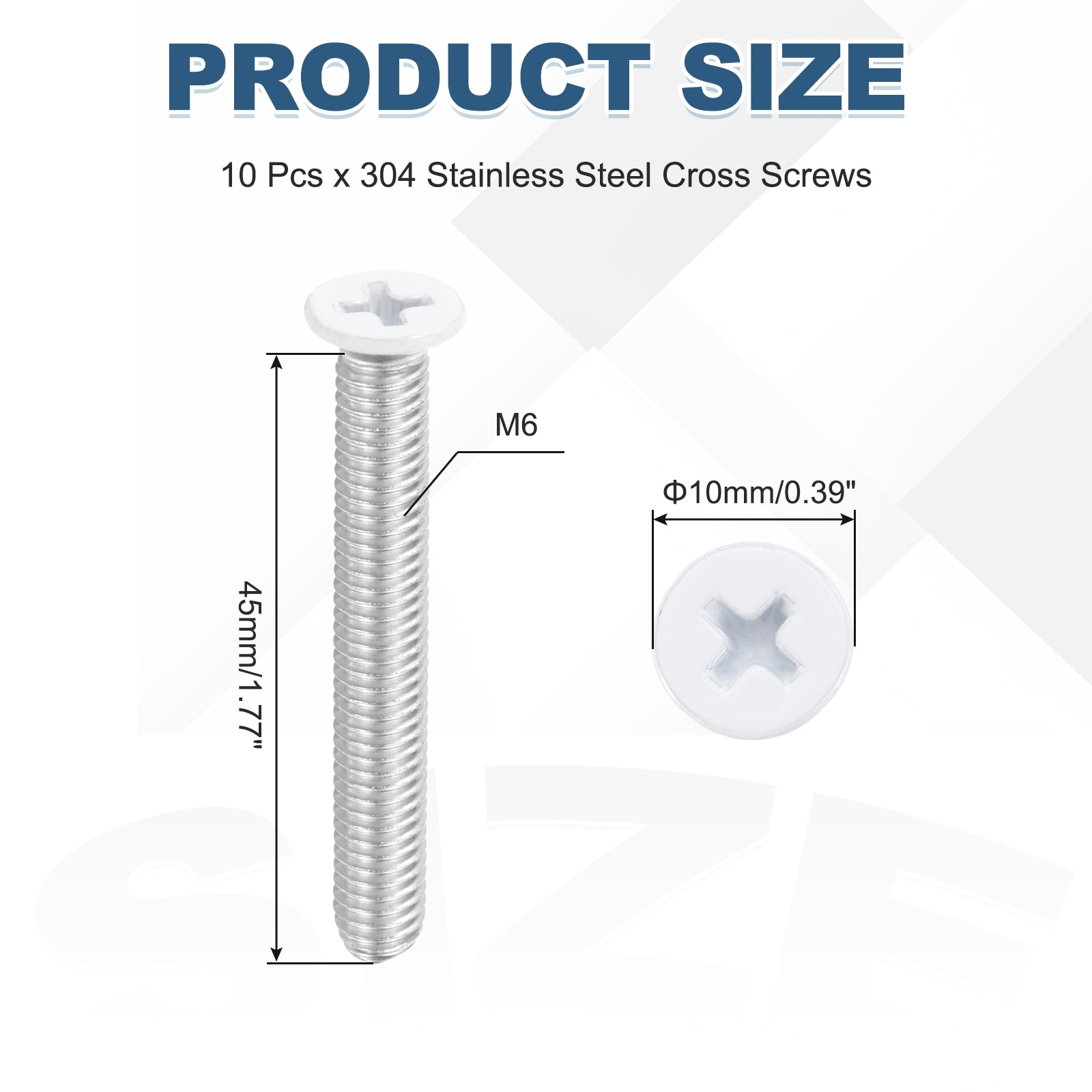 304 Stainless Steel Flat Head Machine Screws