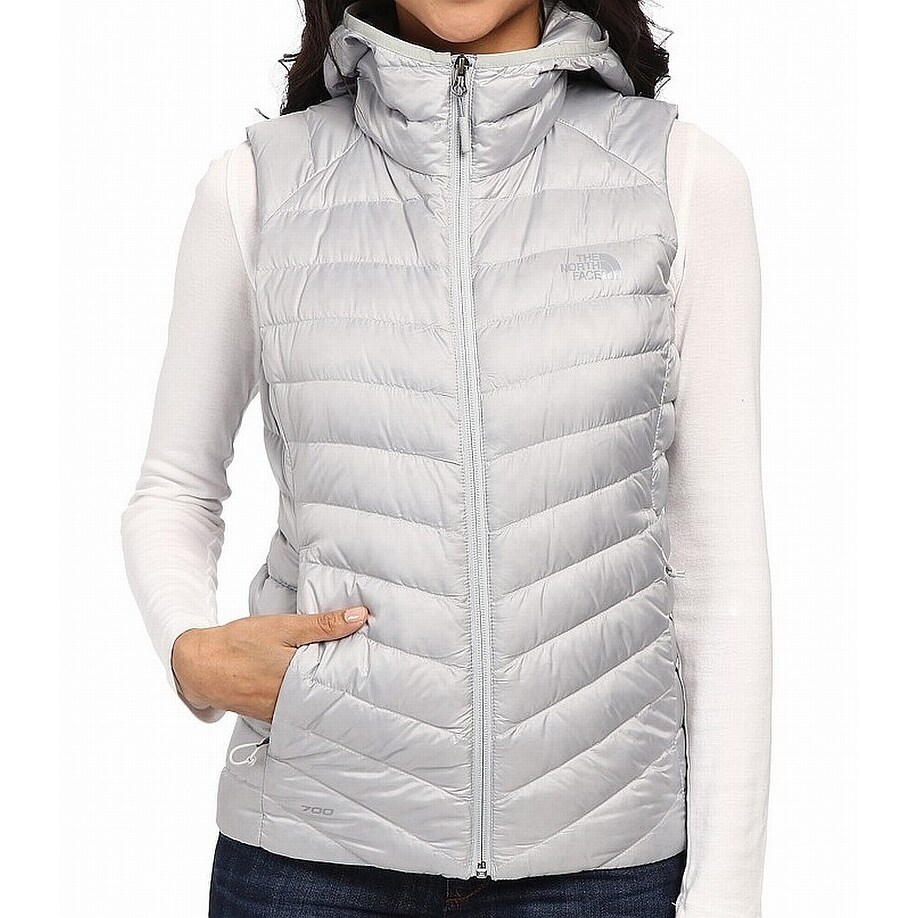 north face silver vest