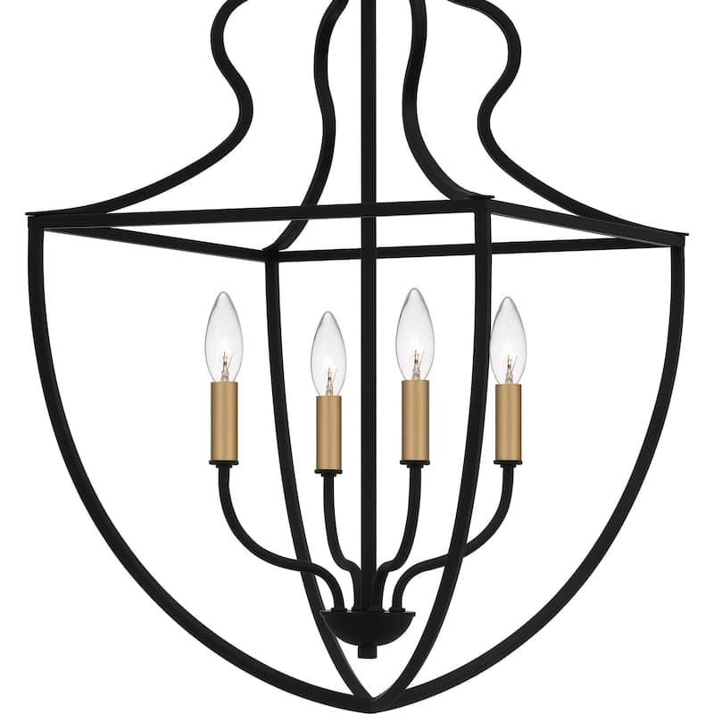 Keeley 4-Light Matte Black Pendant Light