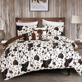4pc Twin Rustic Cowhide Lodge Comforter Set Brown - Bed Bath & Beyond ...