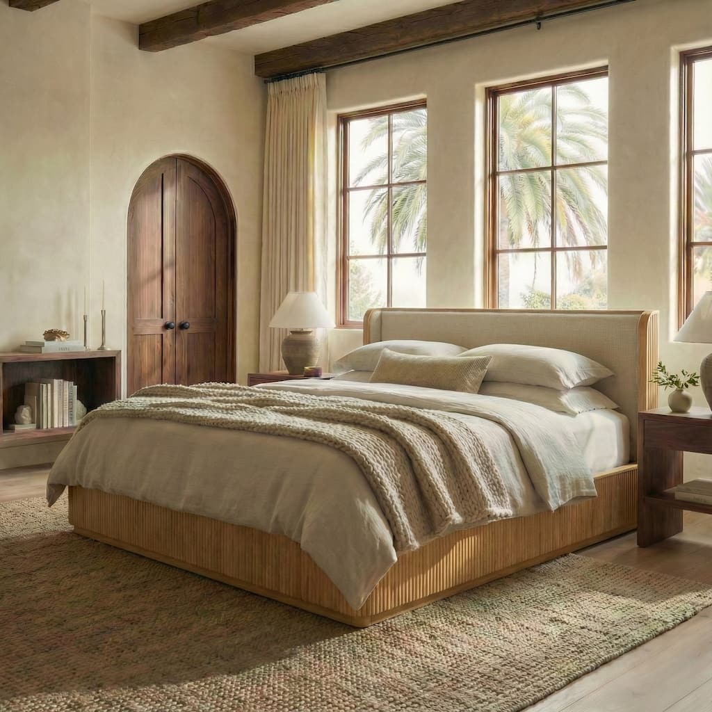 SAFAVIEH Couture Barrymore Reeded Wood Bed