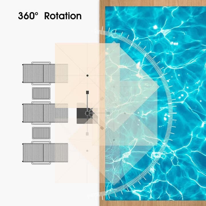 PURPLE LEAF Double Top Deluxe Square Patio Cantilever Umbrella 360 Degree Rotation 9ft/10ft/11ft/12ft Outdoor Classic Umbrella