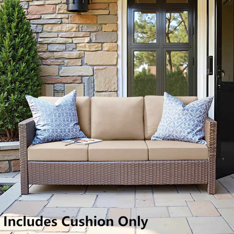 24" x 24" Outdoor Deep Seat Chair Cushion Set - Set of 3 - Beige