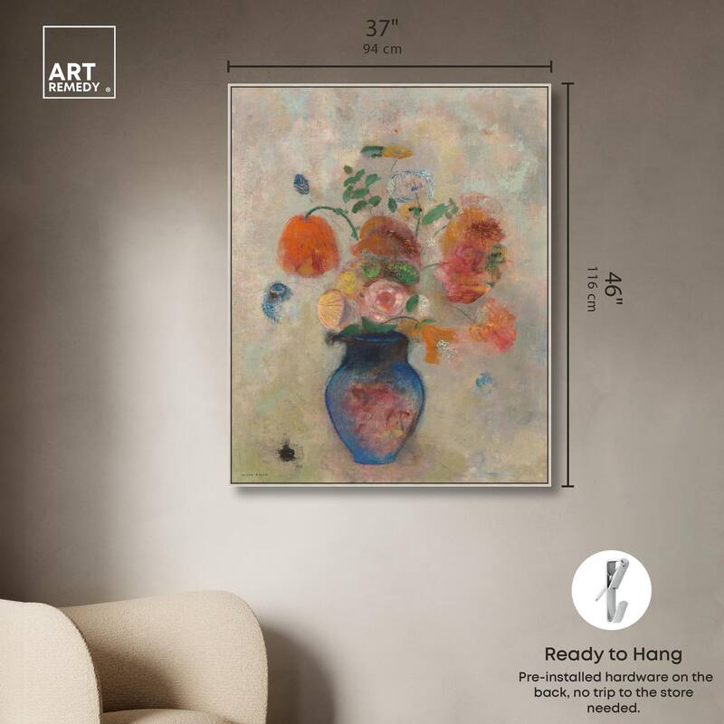 Vase with Flowers 1990 Canvas by Art Remedy