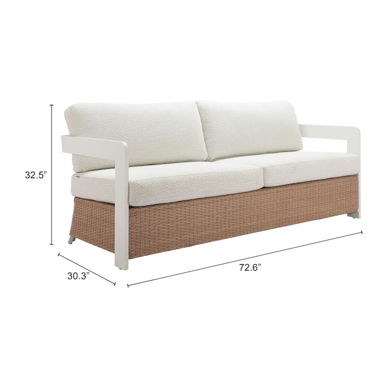 Gelo Sofa White & Brown