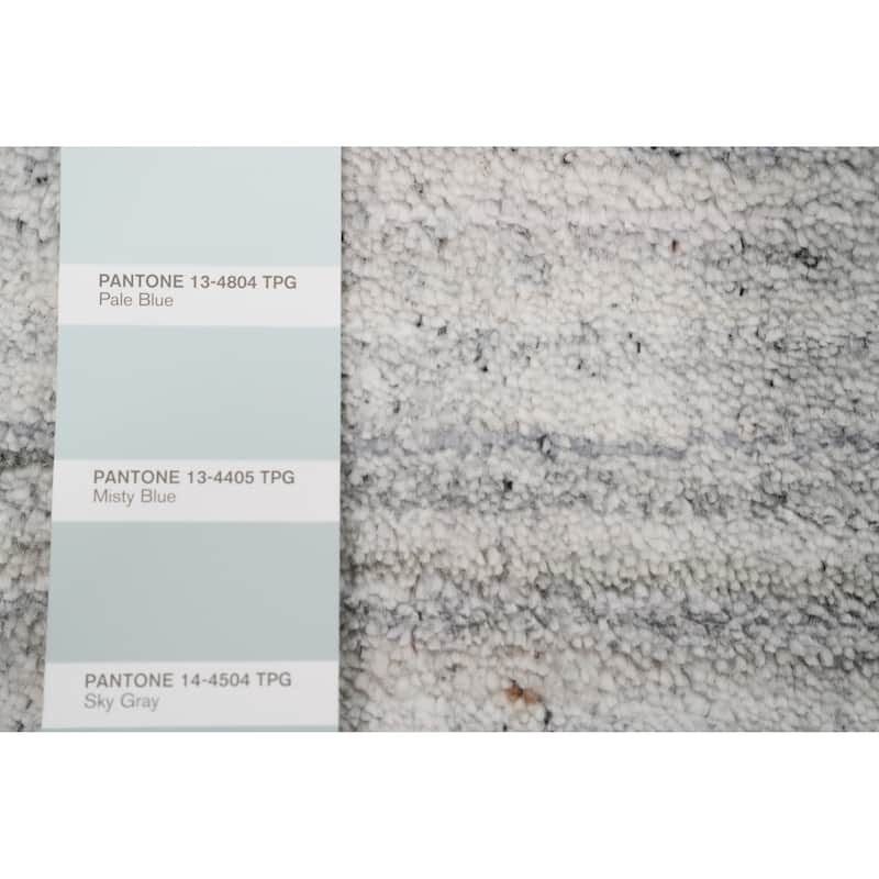 Hand Knotted Oriental Viscose Silk Carpet Tribal Animal Pictorial Greys & Charcoal Gabbeh Area Rug - 11' 7'' X 9' 6''